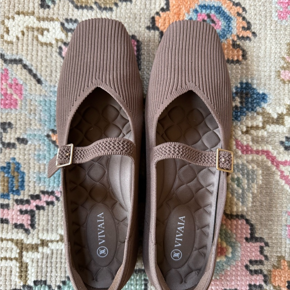VIVAIA Square-Toe Mary Jane (Margot Mary Jane) Brown 41.5
